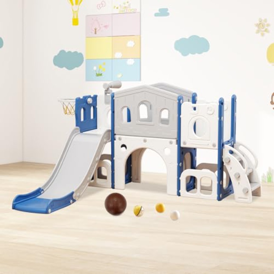 Kids Outdoor Climber - 8 in 1 Toddler Slide Set