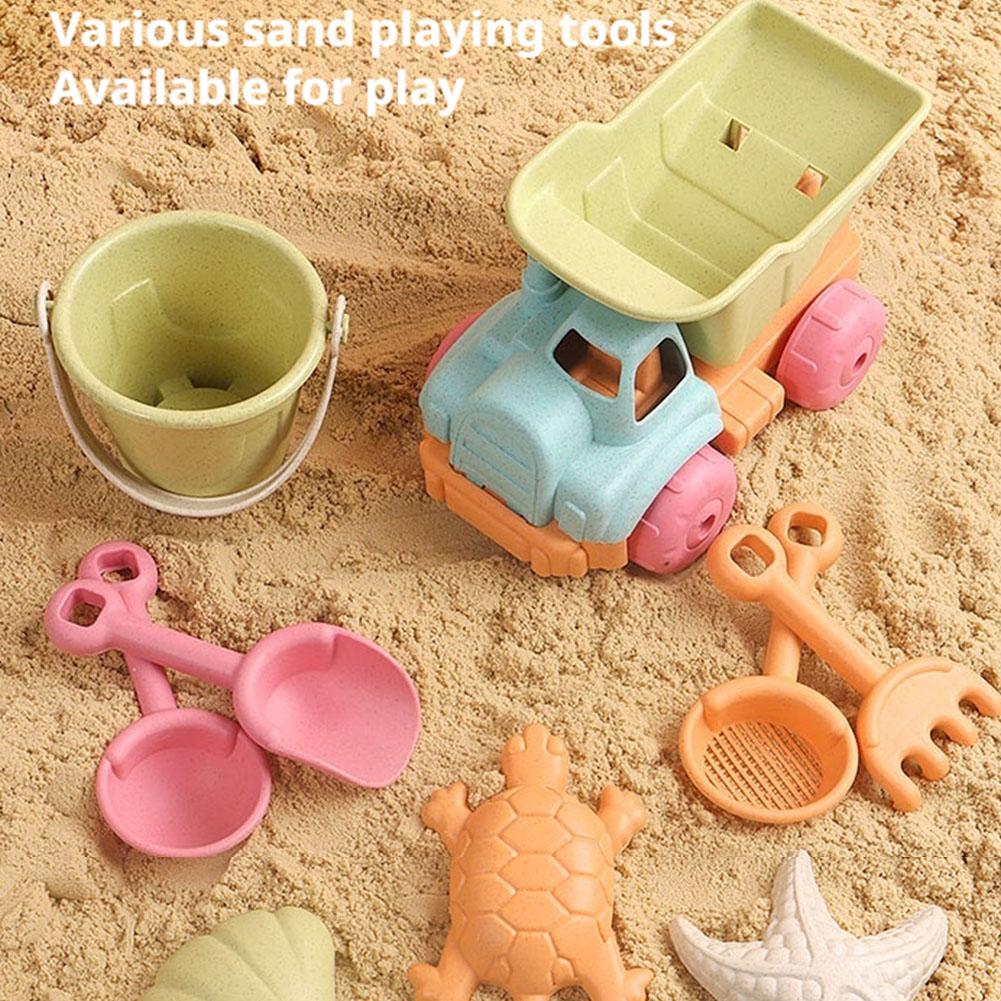 Kids Outdoor Water Play - 7Pcs Beach Sand Toys Set for