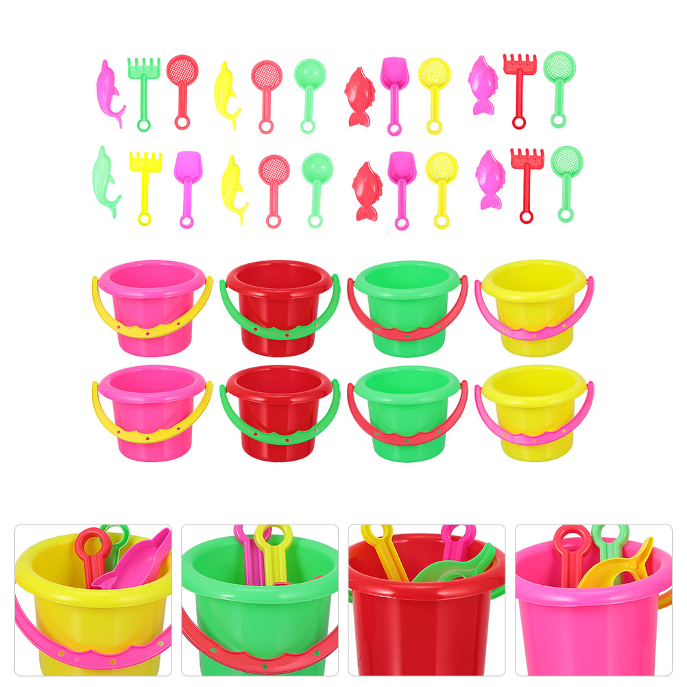 Kids Outdoor Water Play - 8 Sets Kids Sand Bucket Beach
