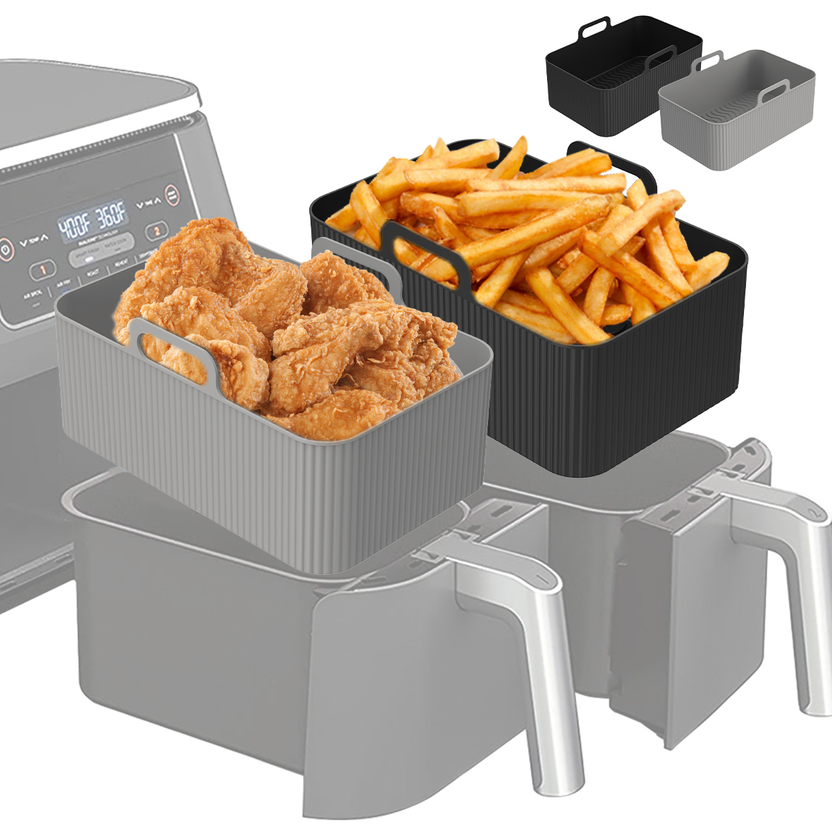 Kids Outdoor Ninja Equipment - Silicone Air Fryer Liner for Ninja