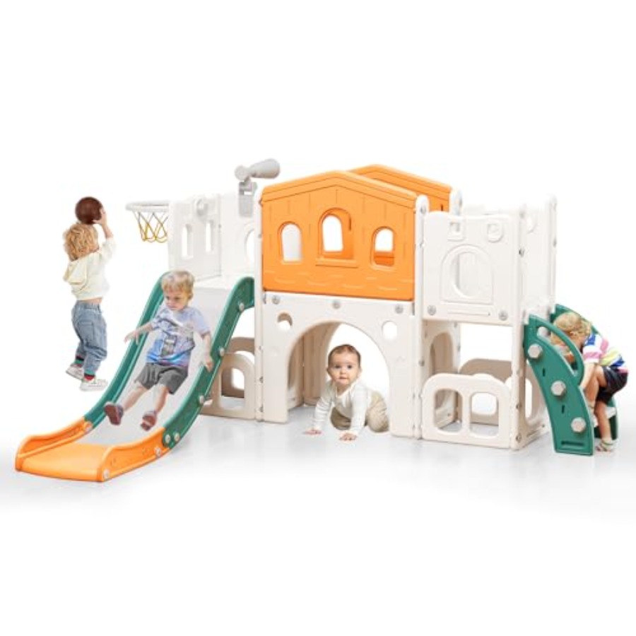Kids Outdoor Climber - 8 in 1 Toddler Slide Set