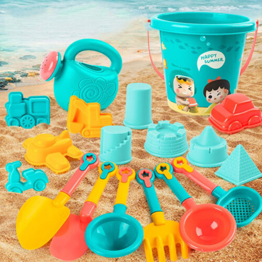 Kids Outdoor Water Play - 18PCS Beach Sand Toy Set, Durable