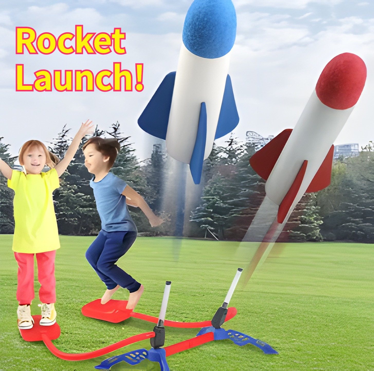 Kids Outdoor Jumpsuit - Kids Outdoor Rocket Foot Pump Outdoor