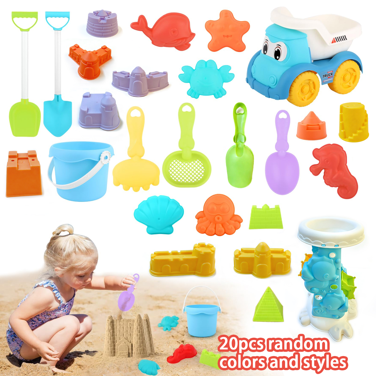 Kids Outdoor Water Play - OceanX 15-in-1 Beach Explorer Kit -