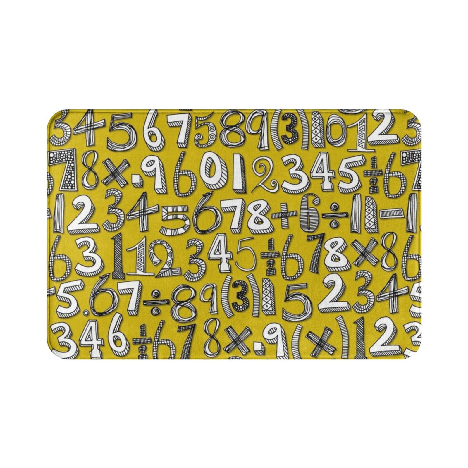 Math Doodle Yellow Carpet Mat  - Kids Outdoor Floor Cushions review and price