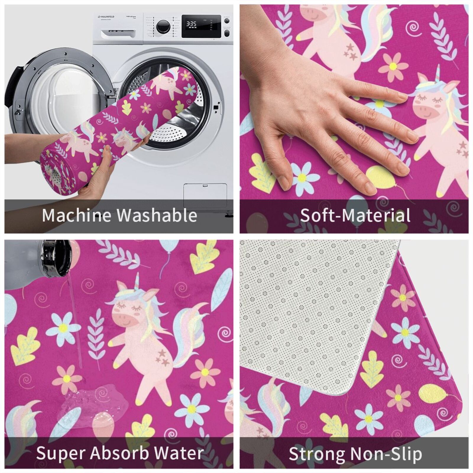 Dancing Unicorn Pattern On Bri - Kids Outdoor Floor Cushions review and price