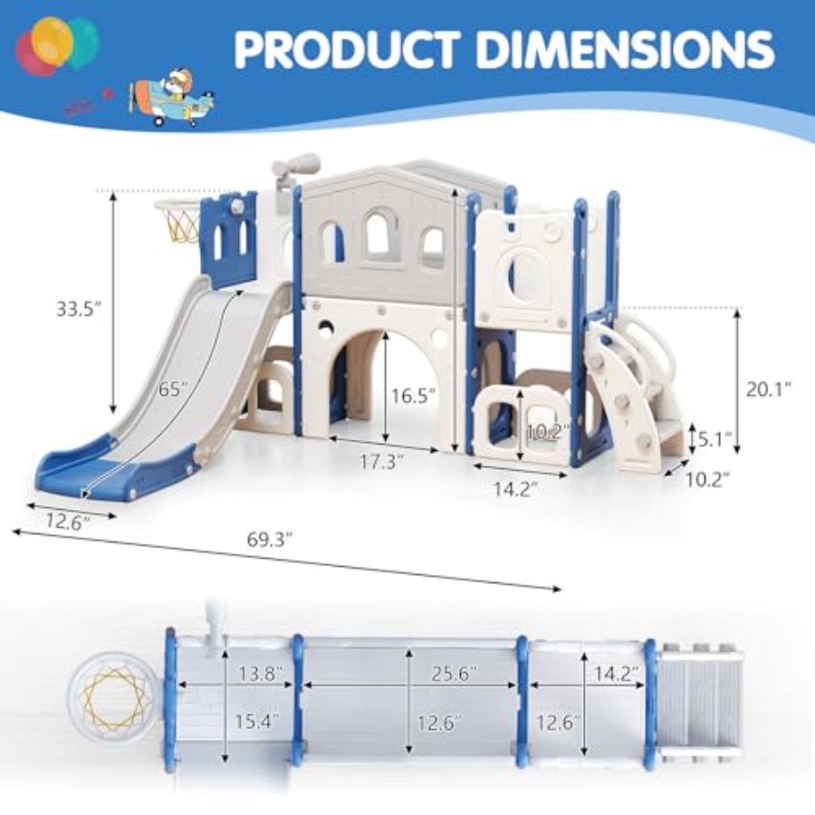 8 in 1 Toddler Slide Set Kid S - Kids Outdoor Climber review and price