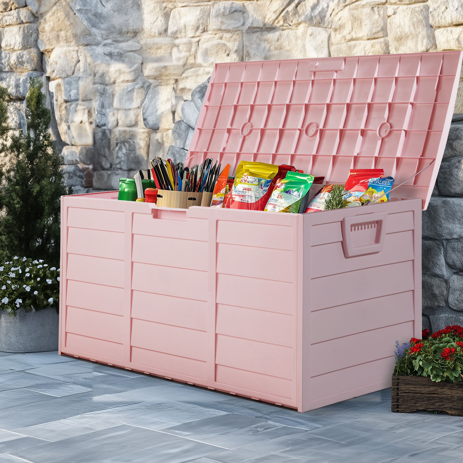 Light Pink 75Gal(280L) Patio O - Kids Outdoor Storage review and price