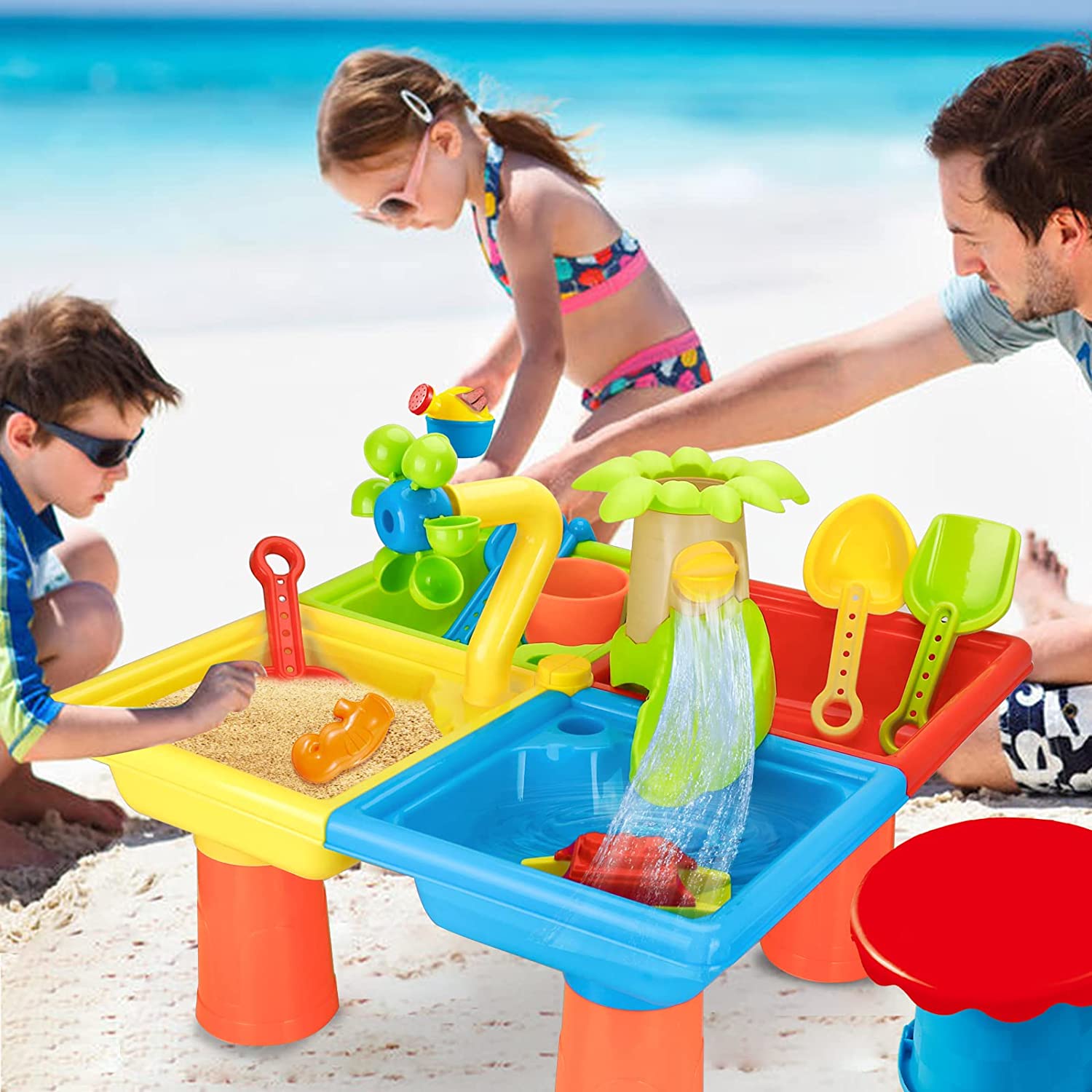 Beach Table Sand Play Toys Chi - Kids Outdoor Water Play review and price
