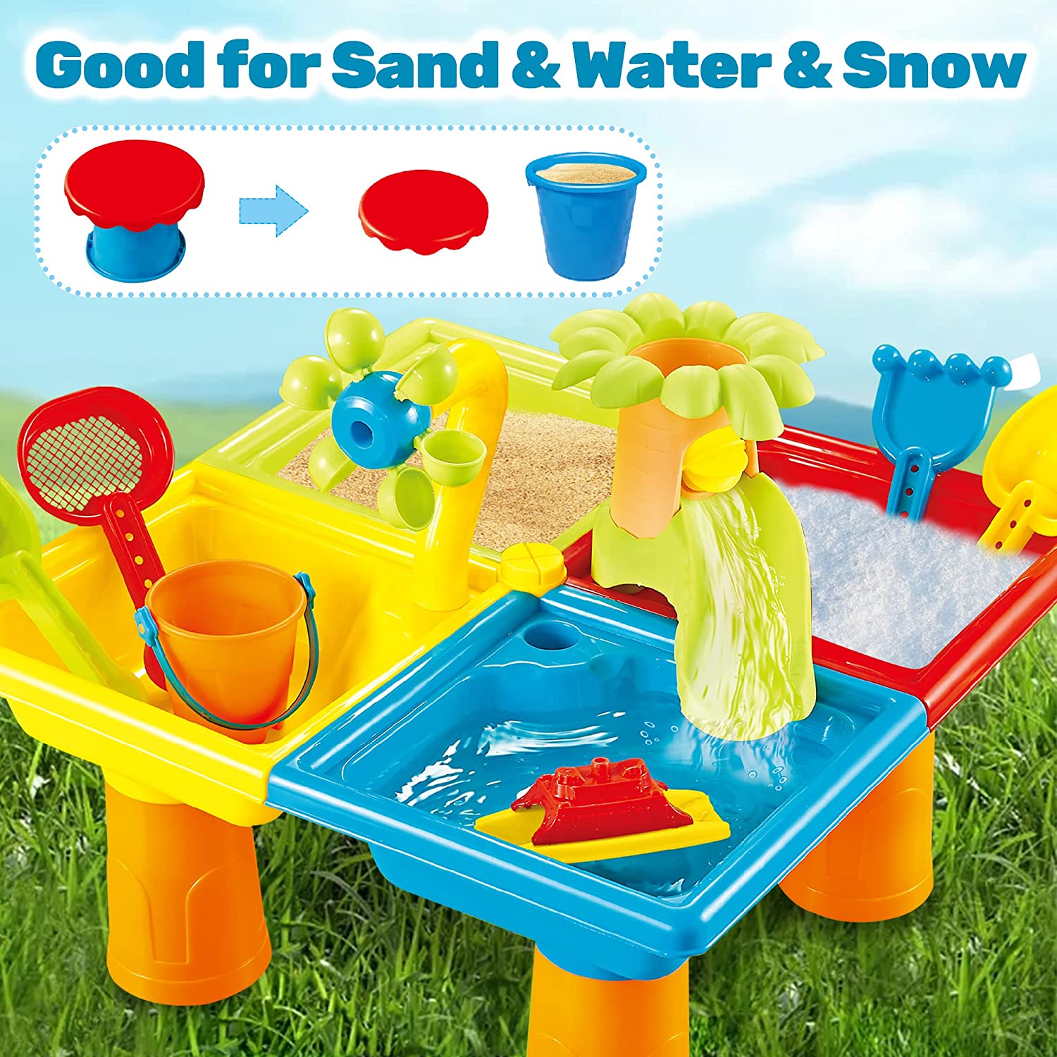 Beach Table Sand Play Toys Chi - Kids Outdoor Water Play review and price