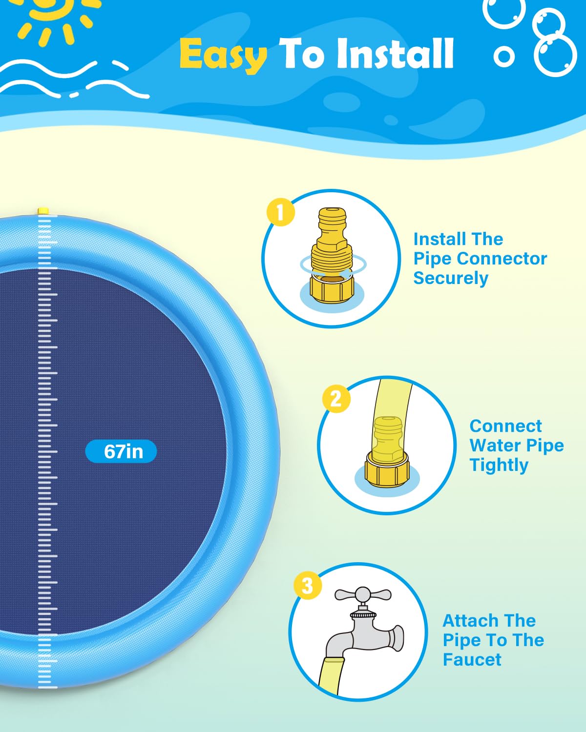 Dog Splash Pad Thick Sprinkler - Kids Outdoor Lounge review and price