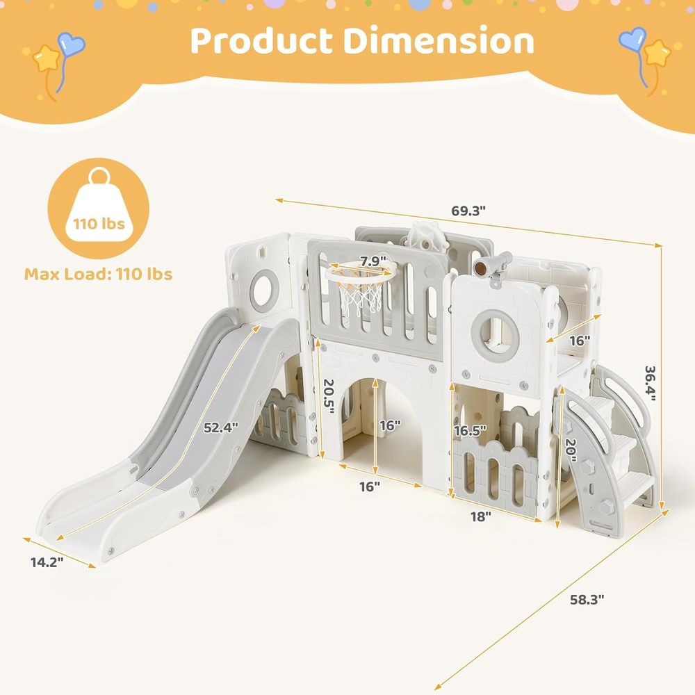 9 in 1 Toddler Slide Set, Kids - Kids Outdoor Climber review and price