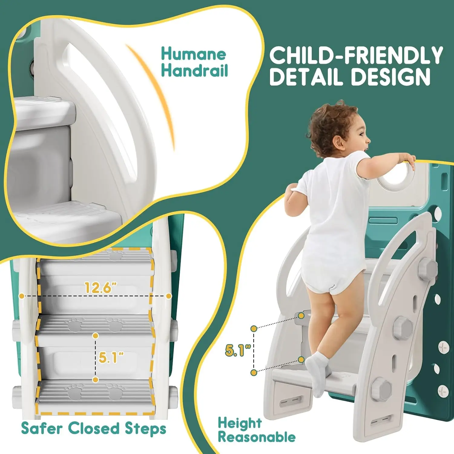 8 in 1 Toddler Slide Set, Kids - Kids Outdoor Climber review and price