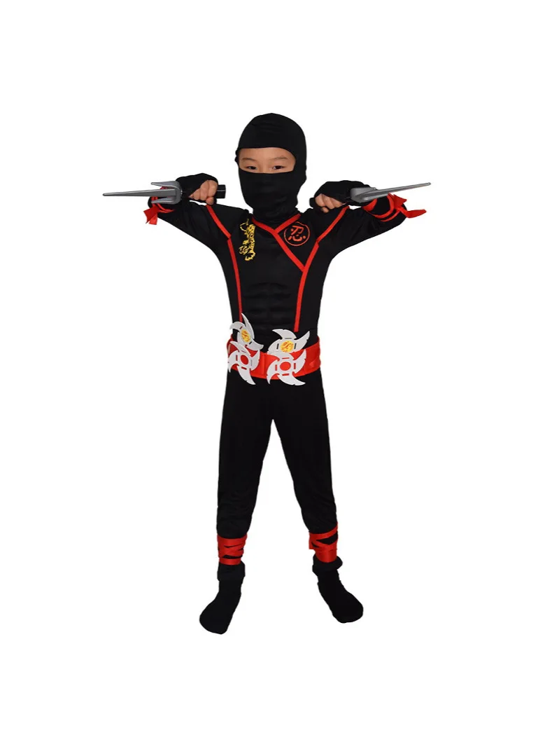 New Red Ninja Costume Boy Hall - Kids Outdoor Ninja Equipment review and price