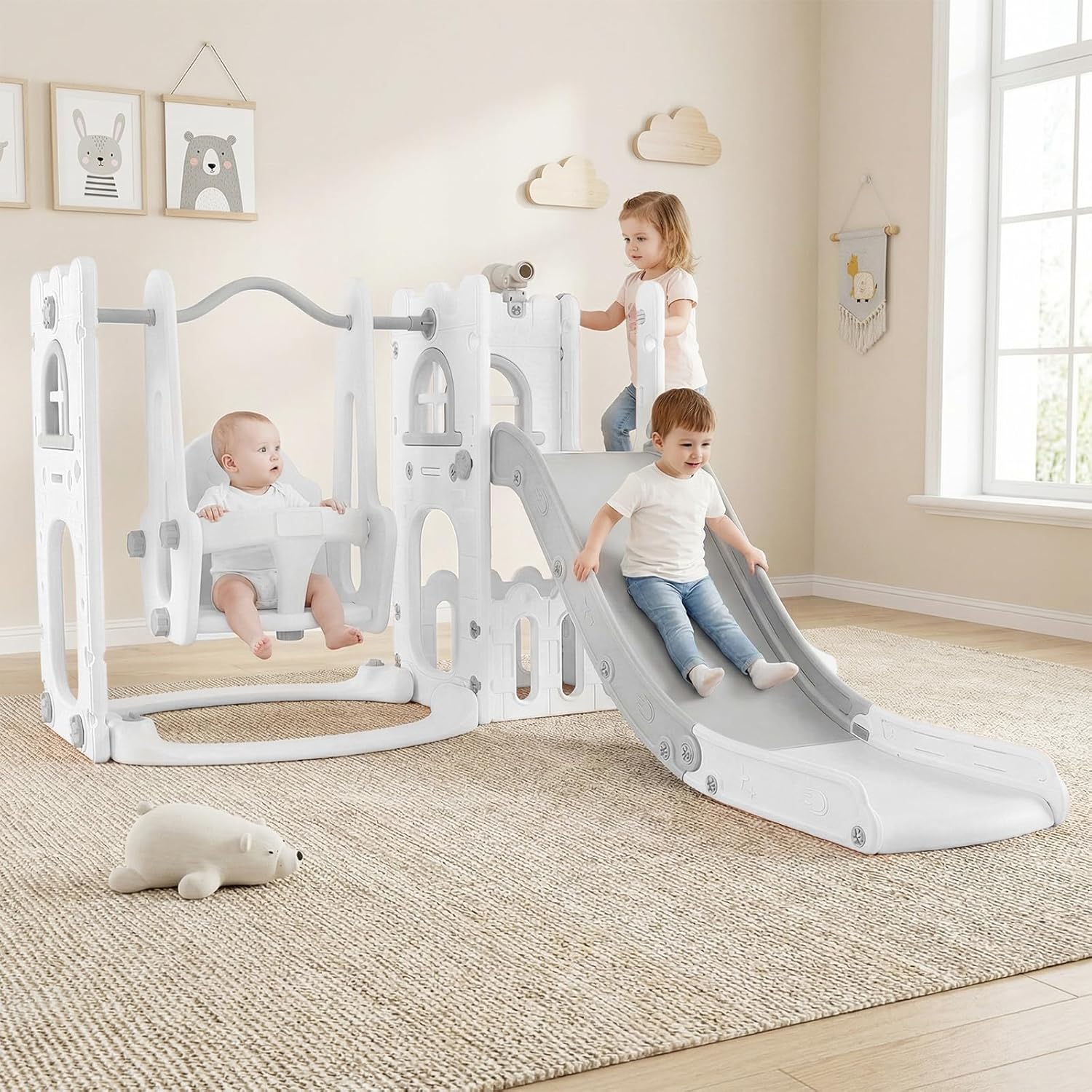 Toddler Slide and Swing Set, 7 - Kids Outdoor Climber review and price