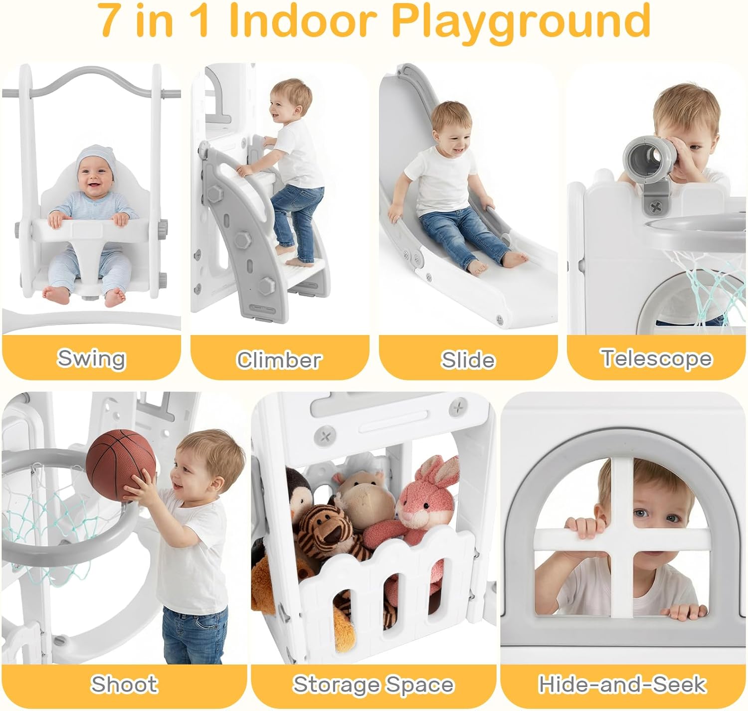 Toddler Slide and Swing Set, 7 - Kids Outdoor Climber review and price