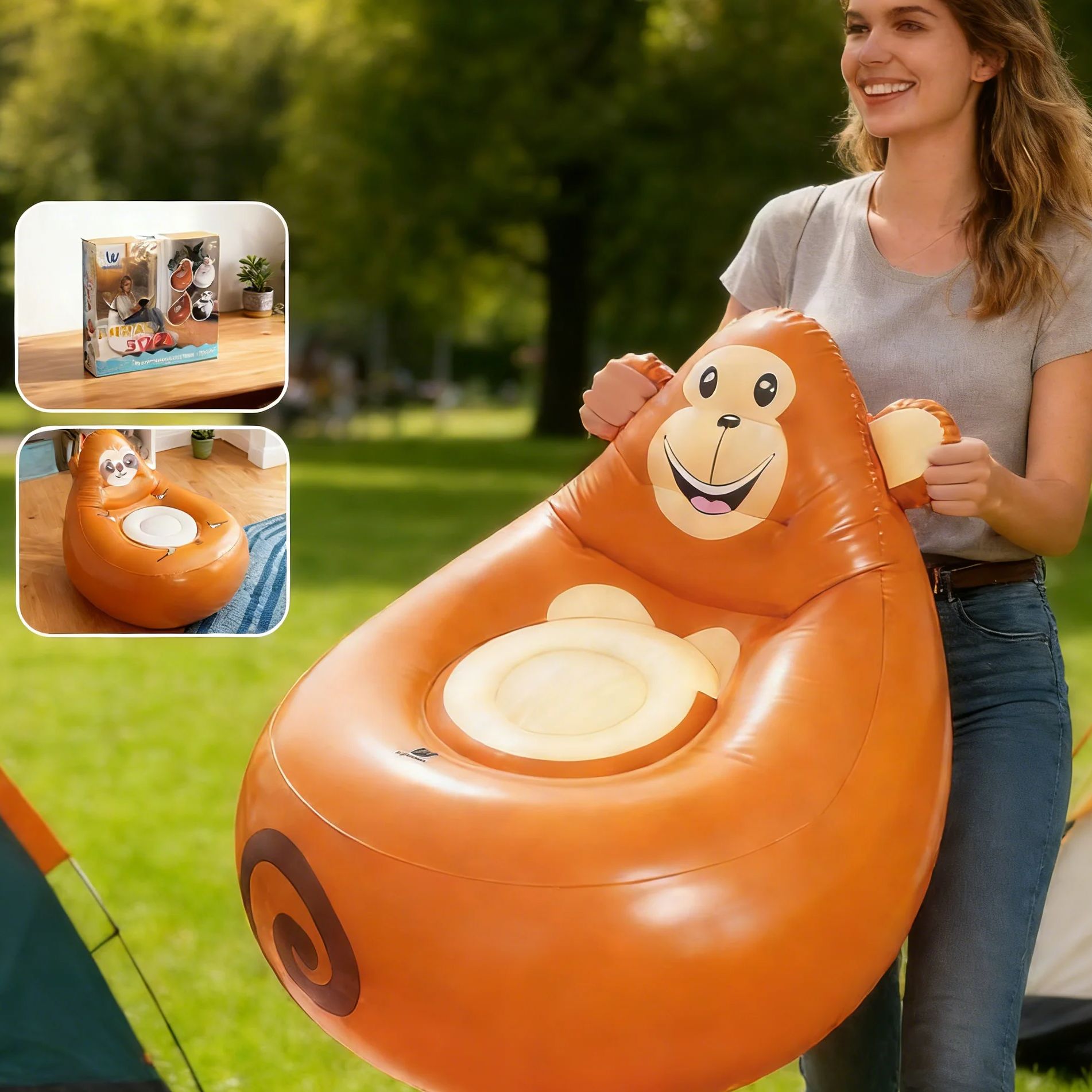 Inflatable Lazy Sofa Kids Cart - Kids Outdoor Lounge review and price