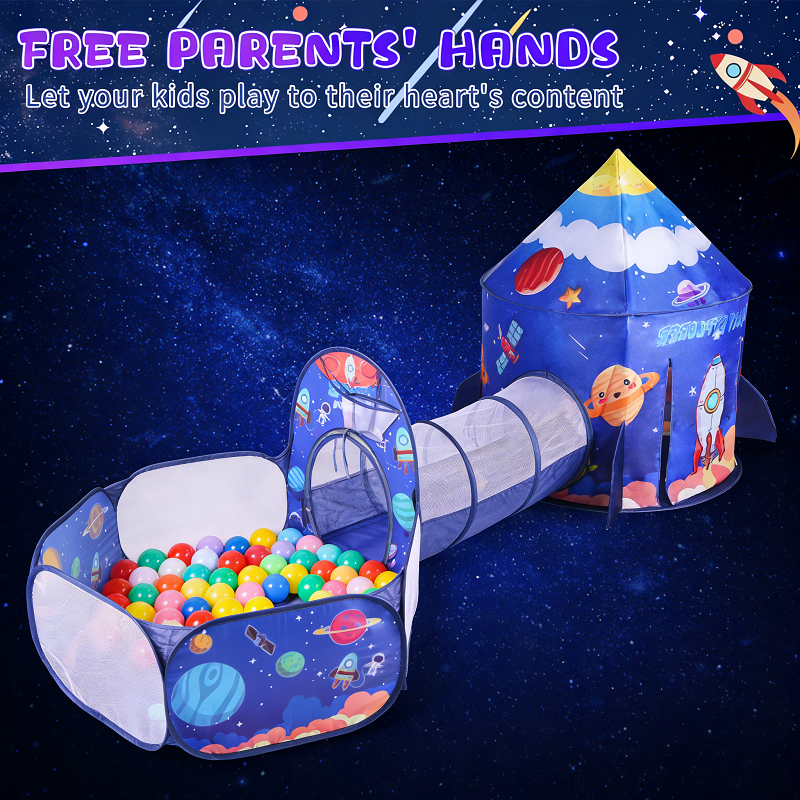 3pc Space Ship Kids Play Tent, - Kids Outdoor Tunnel review and price