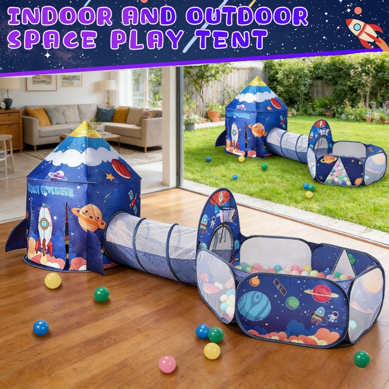 3pc Space Ship Kids Play Tent, - Kids Outdoor Tunnel review and price