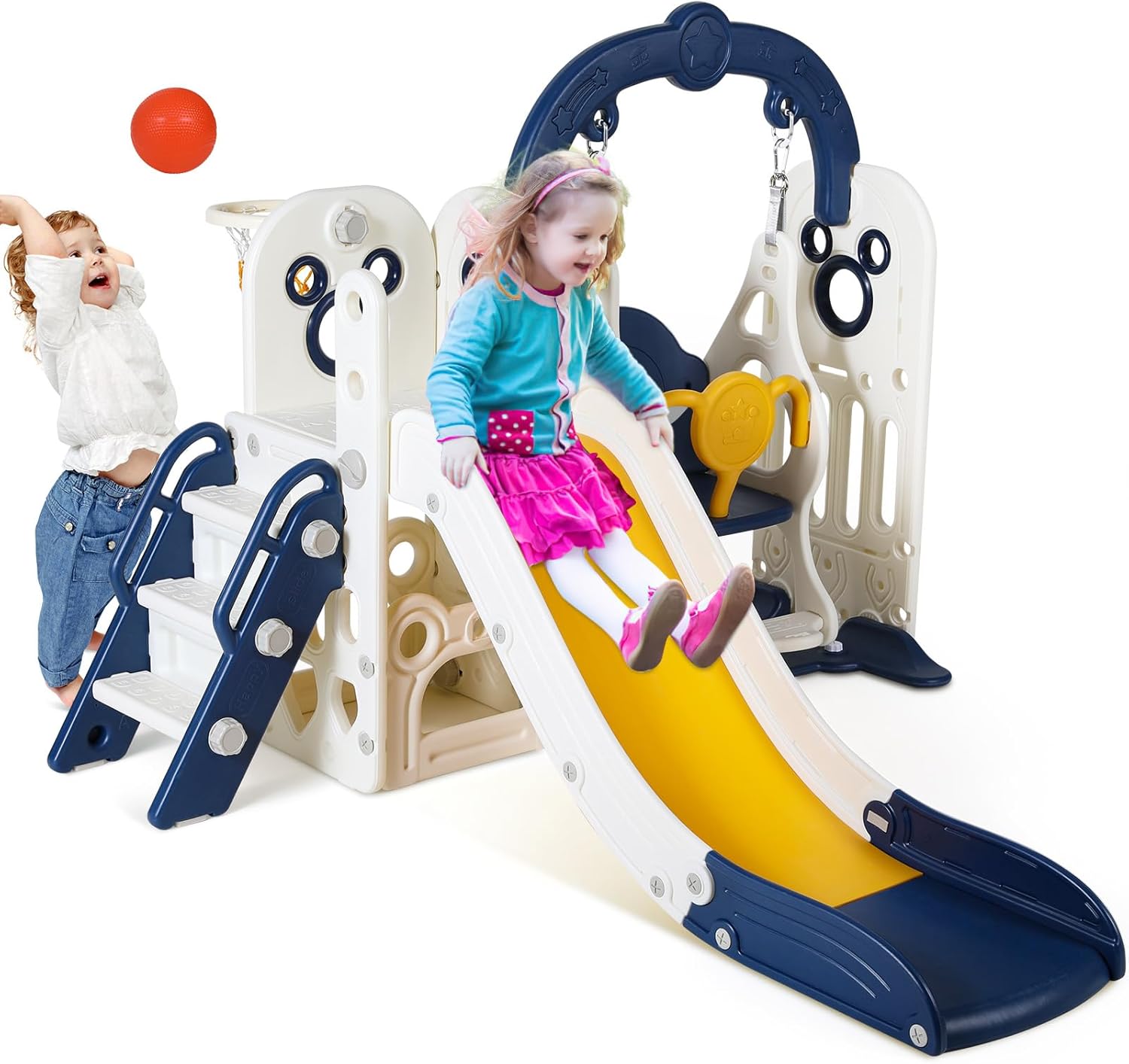 Swing Slide for Kids, 6 in 1 S - Kids Outdoor Climber review and price
