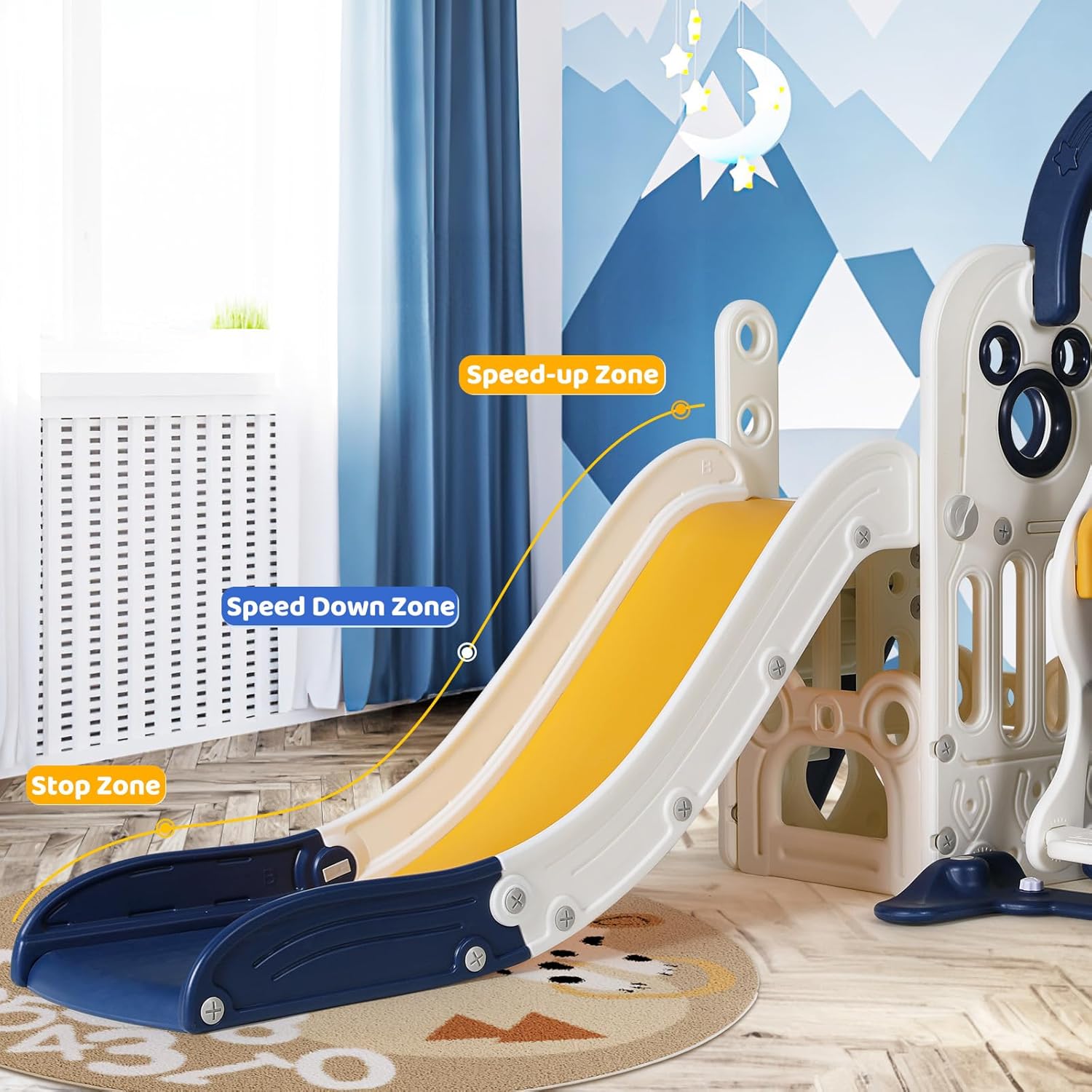 Swing Slide for Kids, 6 in 1 S - Kids Outdoor Climber review and price