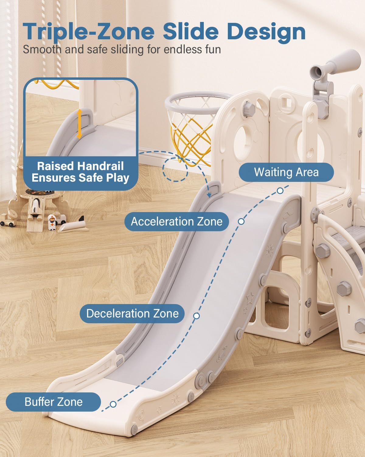 Toddler Slide, 6 in 1 Kids Ind - Kids Outdoor Climber review and price