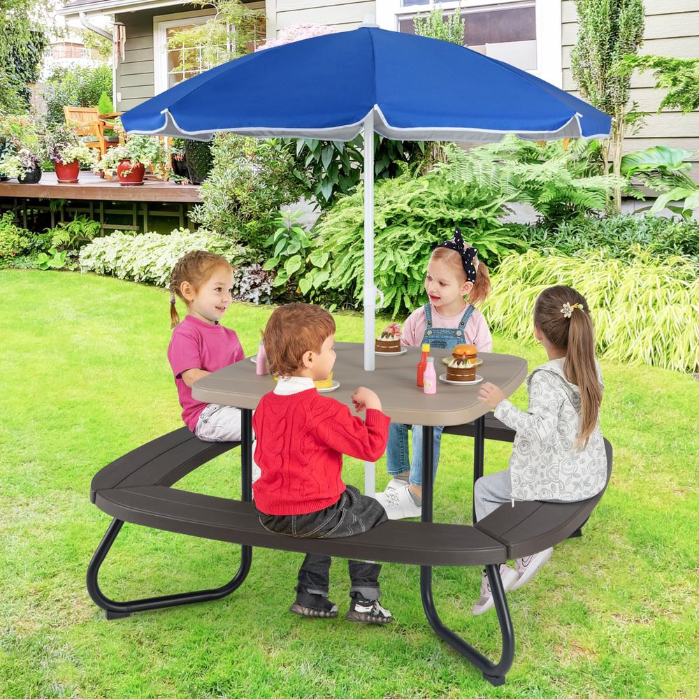 Kids Picnic Table, 8 Person Ki - Kids Outdoor Chair And Table review and price