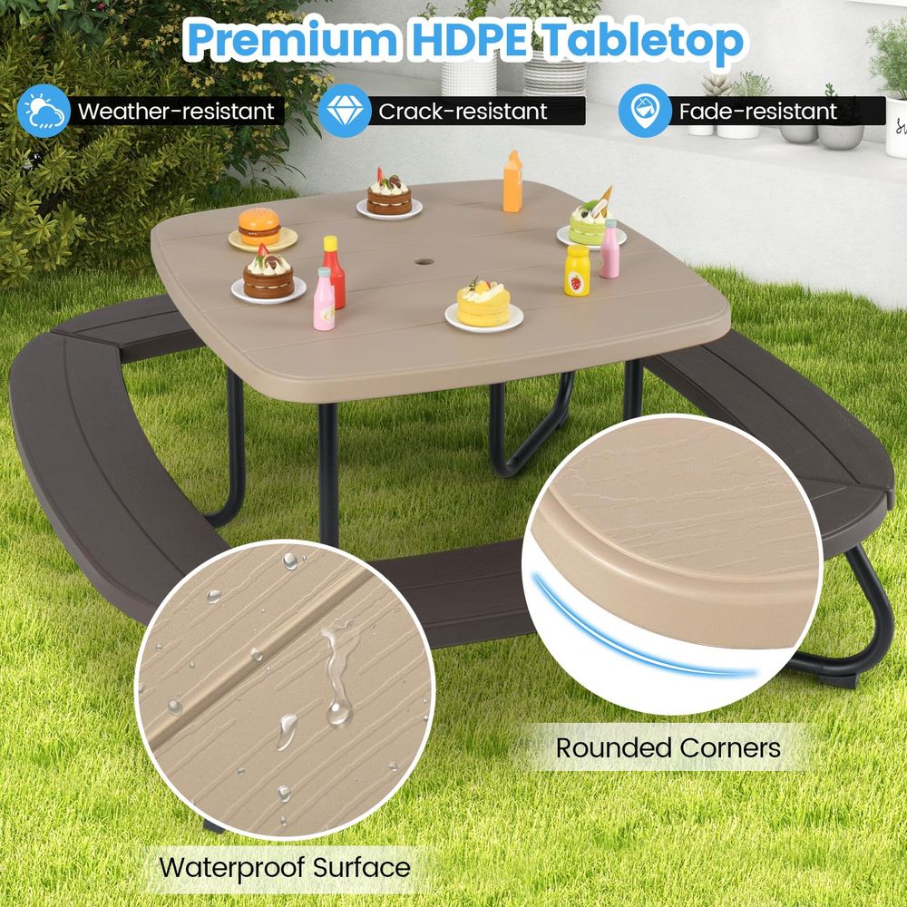 Kids Picnic Table, 8 Person Ki - Kids Outdoor Chair And Table review and price