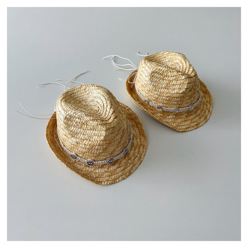 Kids Natural Straw Fedora Hat  - Kids Outdoor Hat review and price