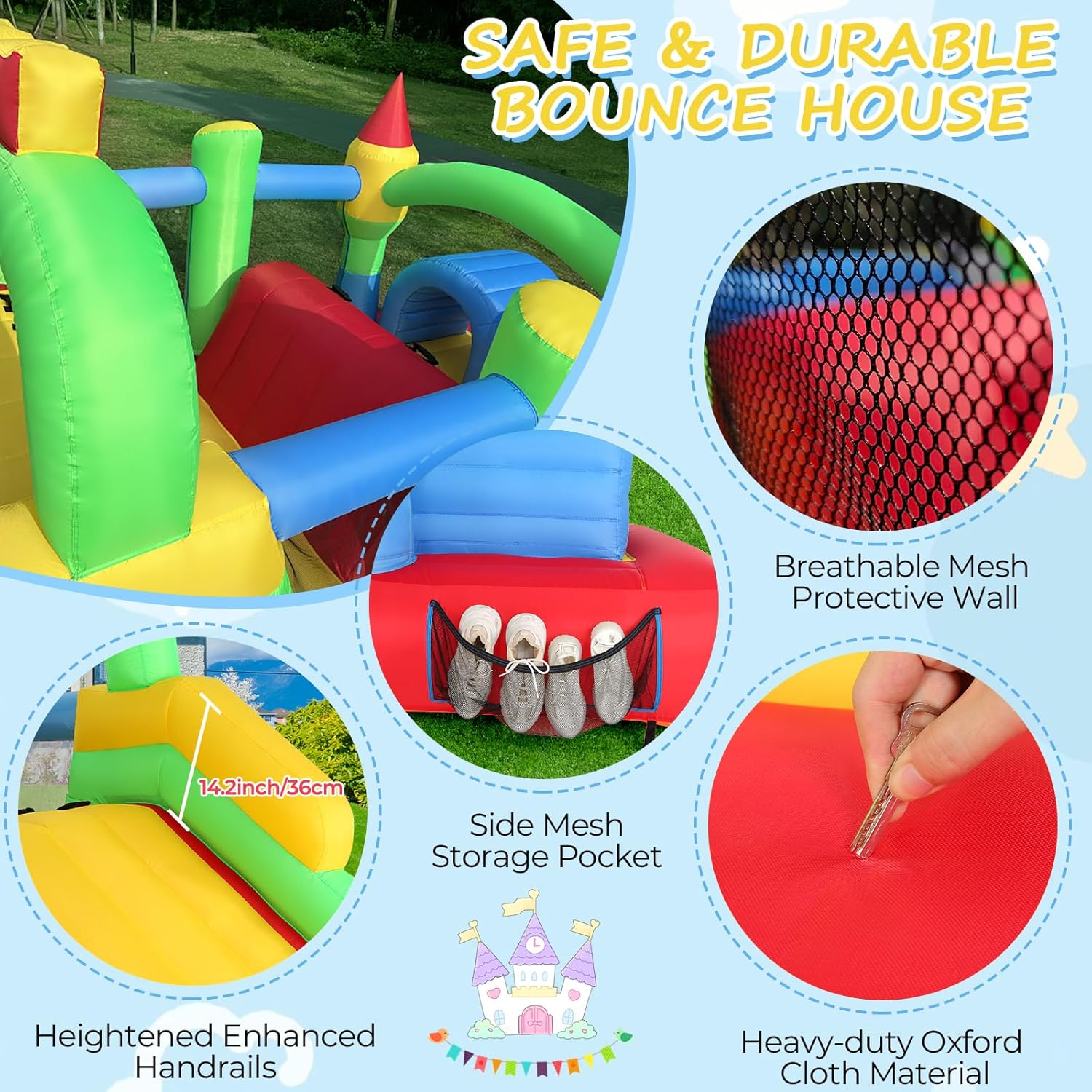 KF Inflatable Obstacle Course  - Kids Outdoor Tunnel review and price