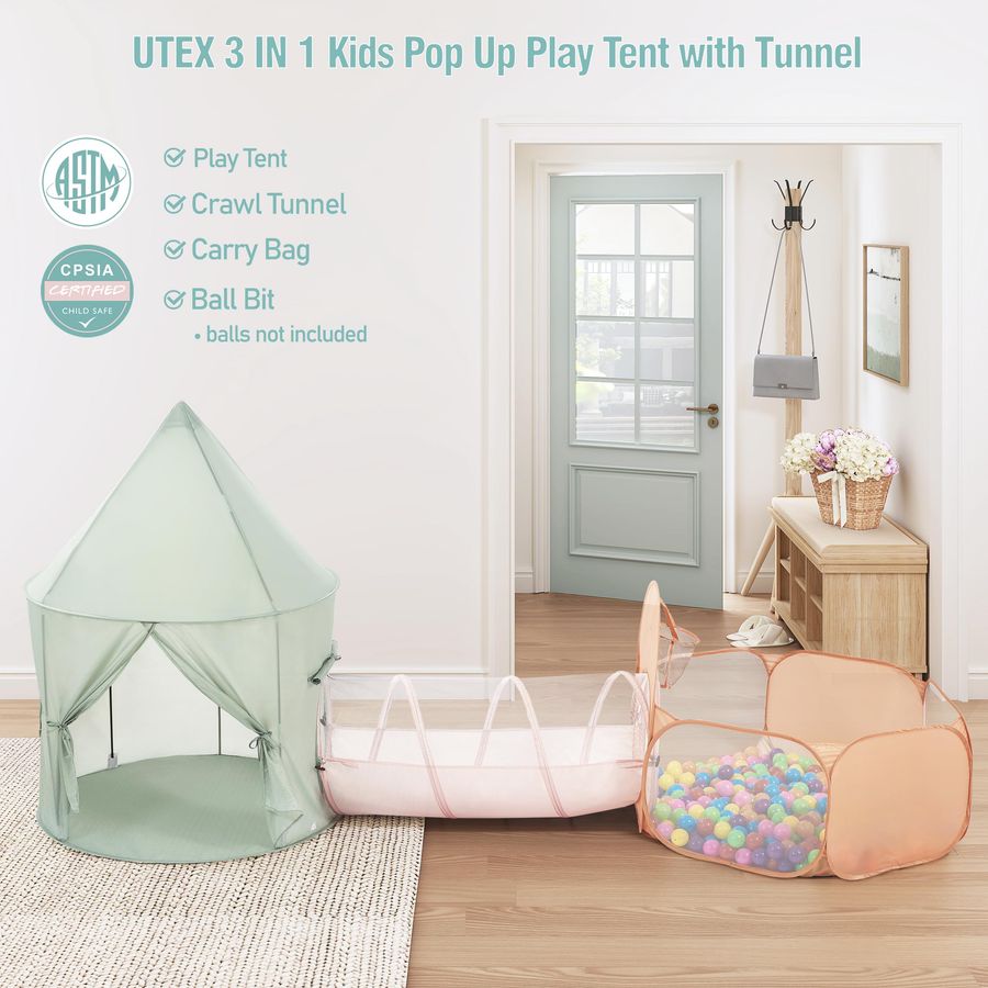 Kids Play Tent with Tunnel, 3  - Kids Outdoor Tunnel review and price
