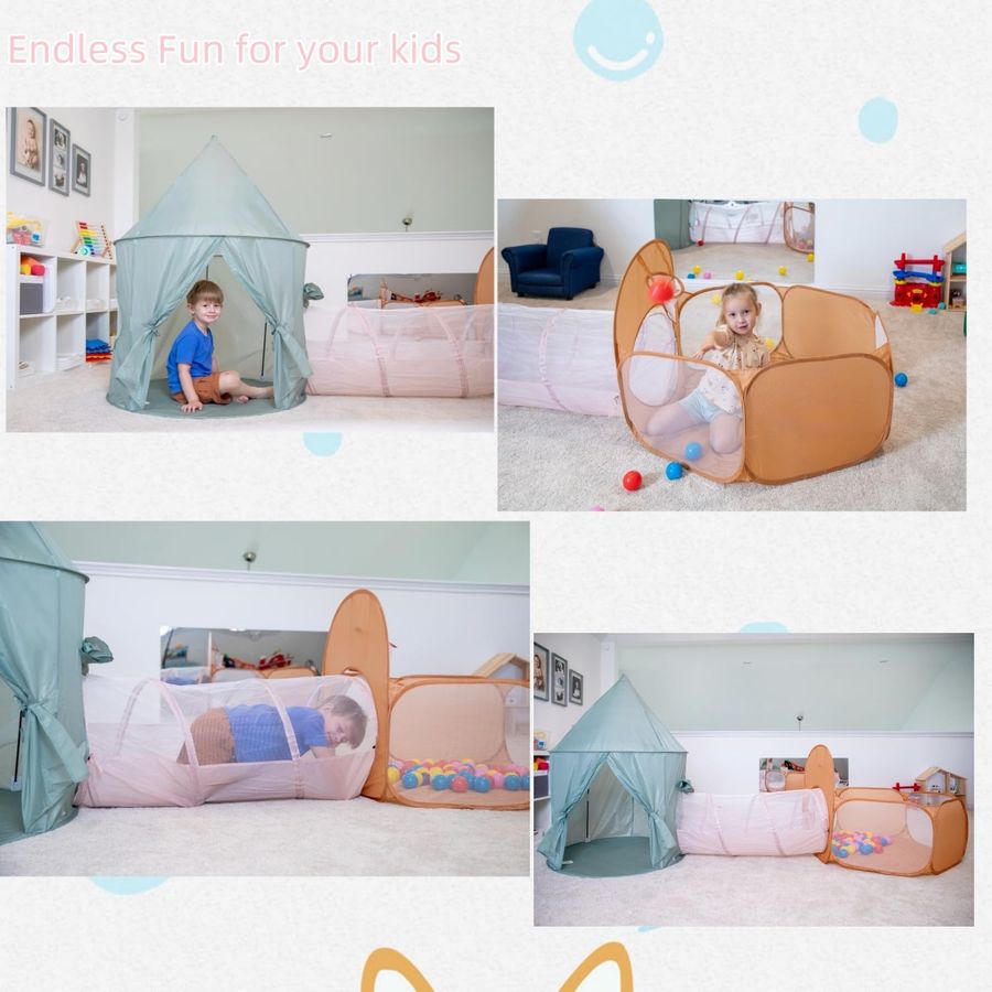 Kids Play Tent with Tunnel, 3  - Kids Outdoor Tunnel review and price