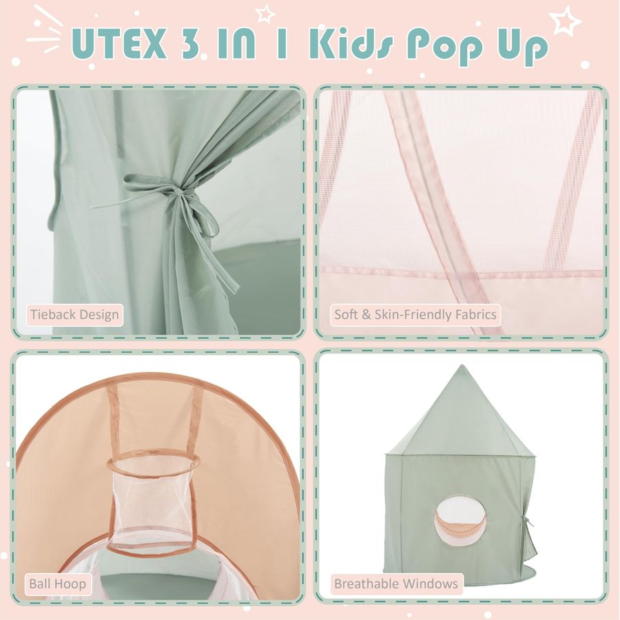 Kids Play Tent with Tunnel, 3  - Kids Outdoor Tunnel review and price