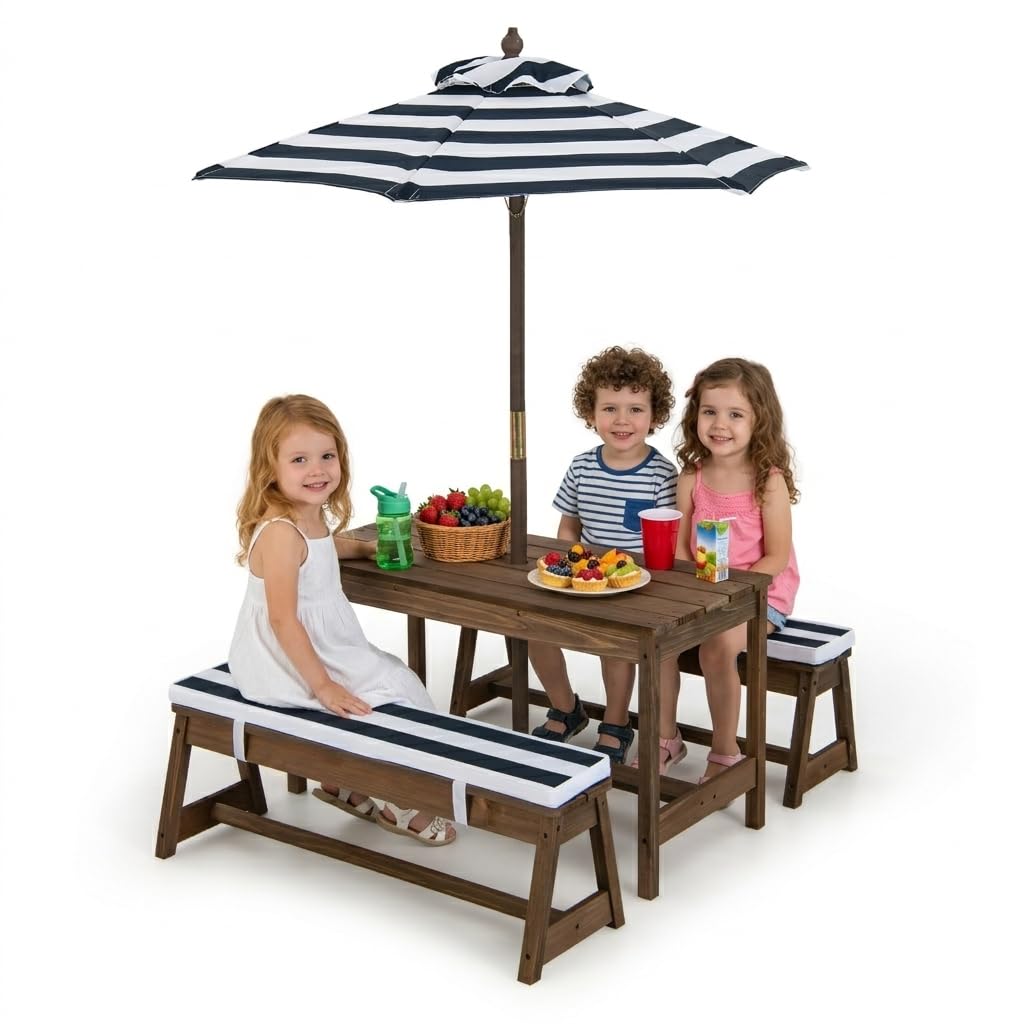 Height Adjustable Wooden Kids  - Kids Outdoor Chair And Table review and price