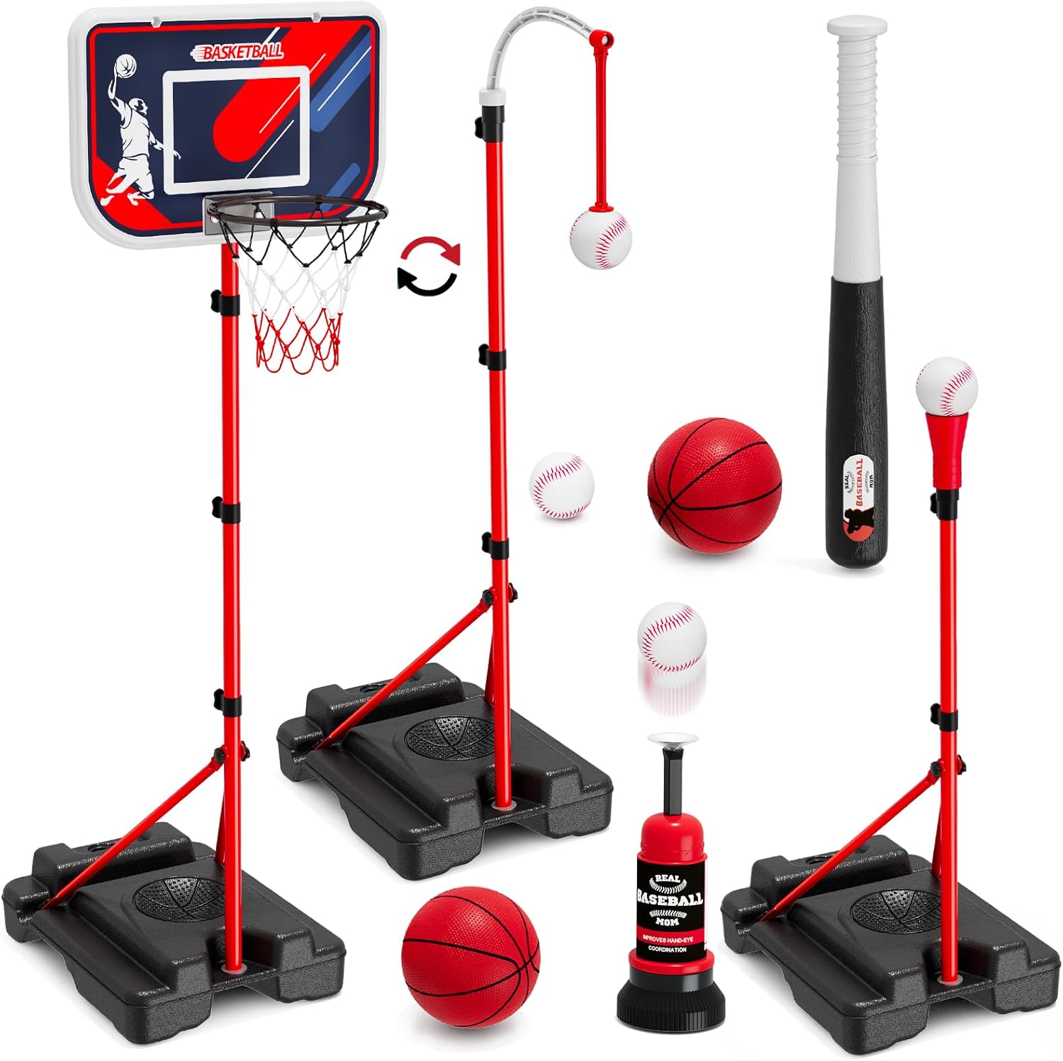 4-in-1 Kids Basketball Hoop &  - Kids Outdoor Fort review and price