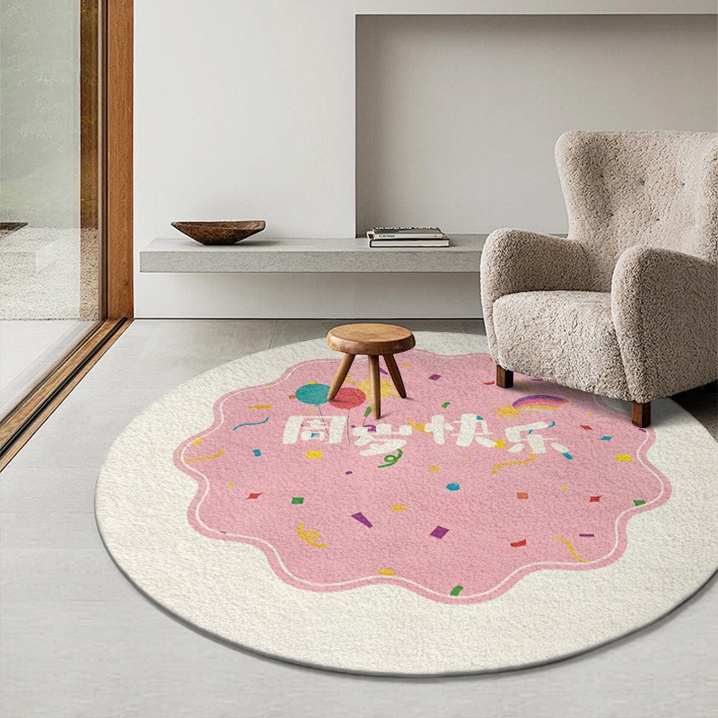 Round Rug Animal Print Cartoon - Kids Outdoor Chair And Table review and price