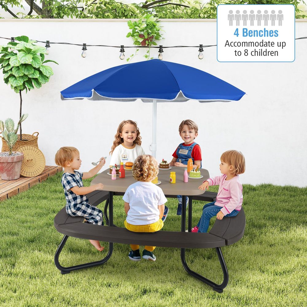 Kids Picnic Table, 8 Person To - Kids Outdoor Chair And Table review and price