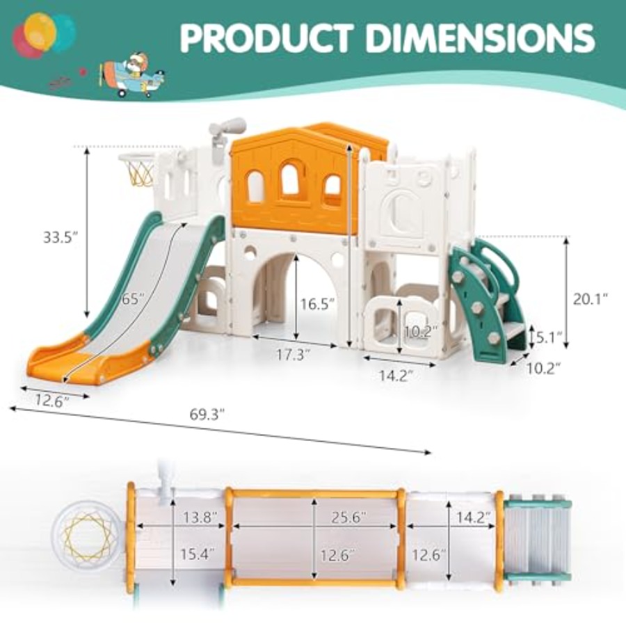 8 in 1 Toddler Slide Set Kid S - Kids Outdoor Climber review and price