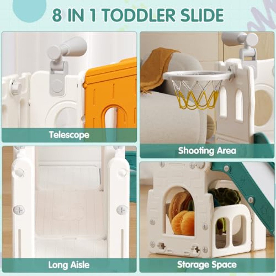 8 in 1 Toddler Slide Set Kid S - Kids Outdoor Climber review and price