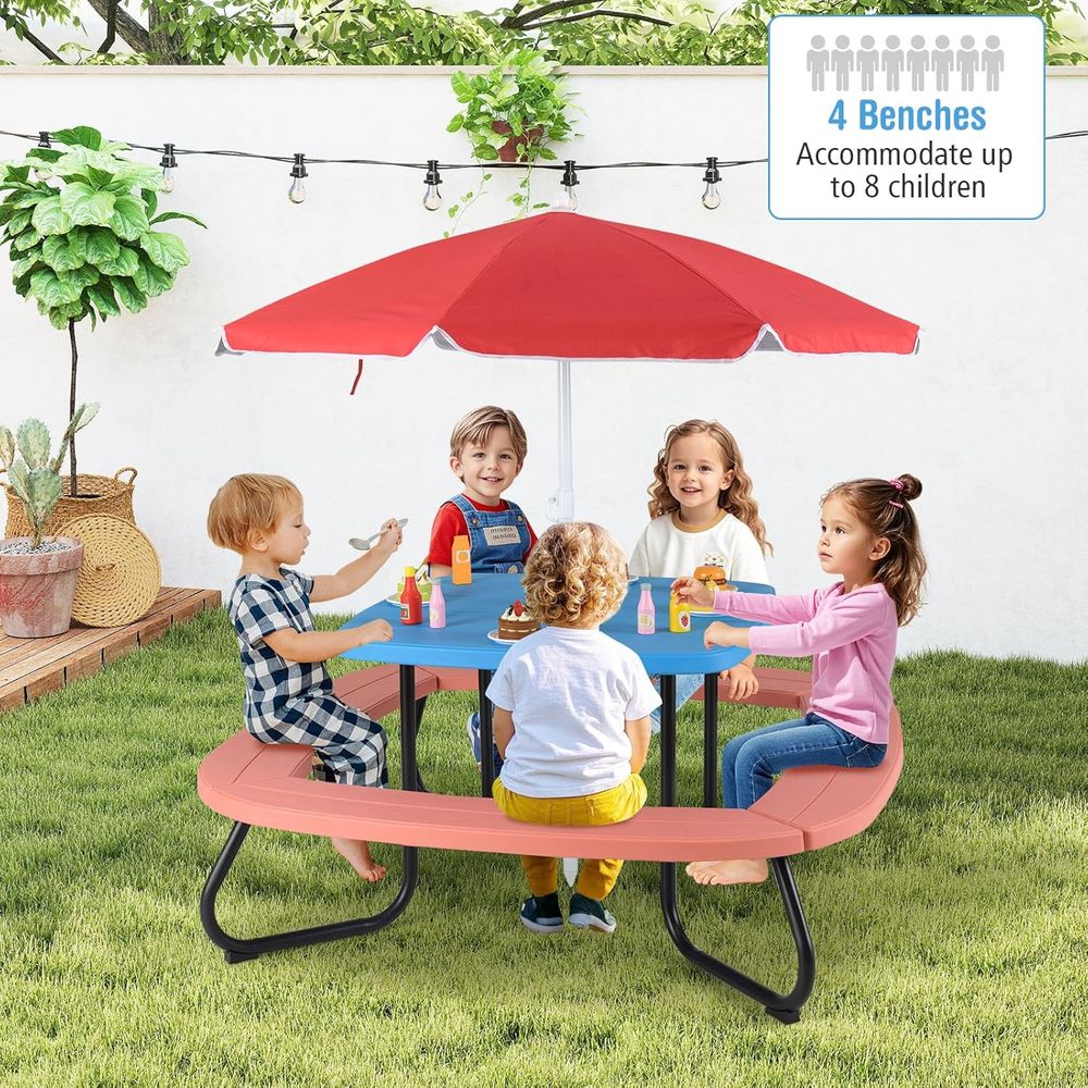 Kids Picnic Table, 8 Person To - Kids Outdoor Chair And Table review and price