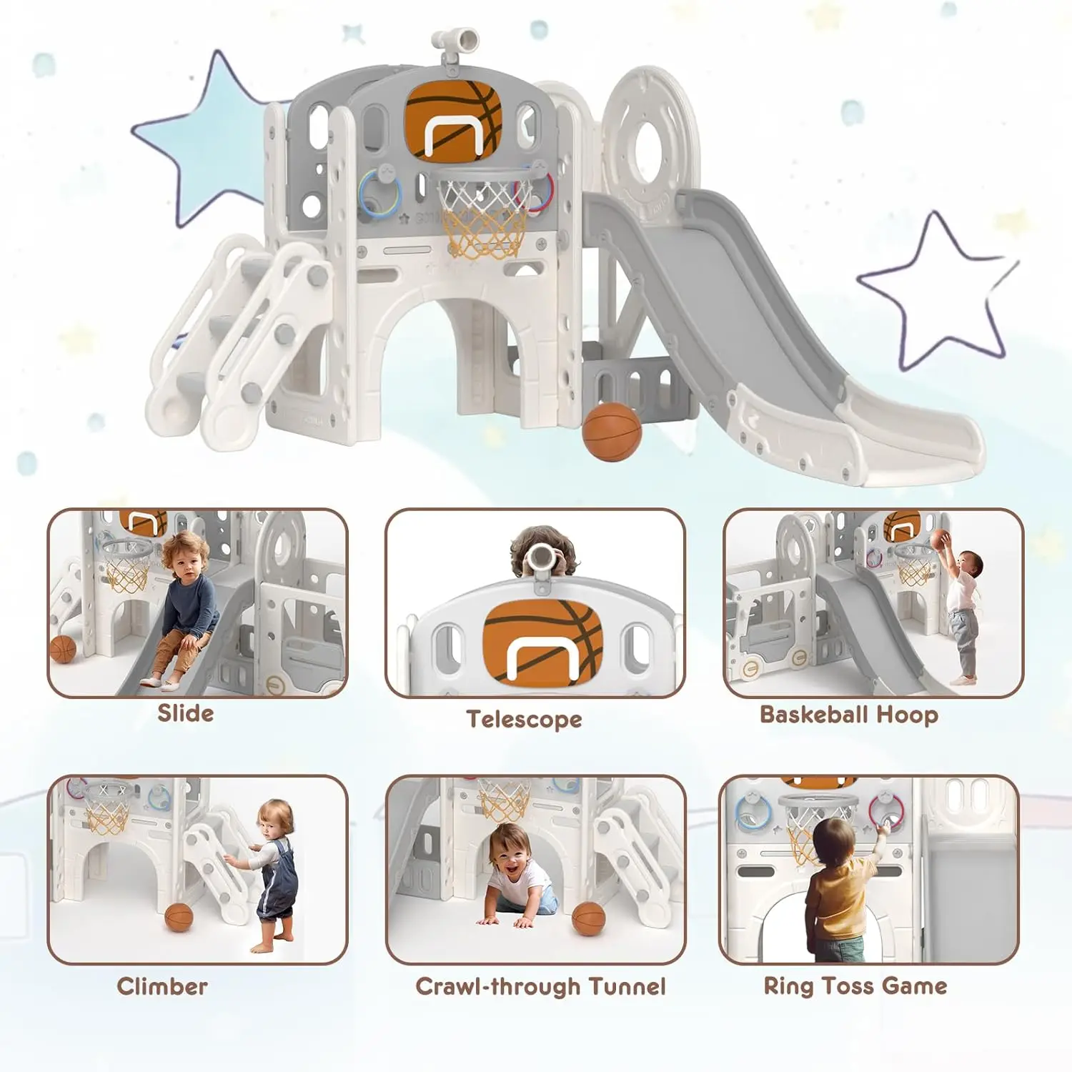 8 in 1 Toddler Slide Set, Kids - Kids Outdoor Climber review and price