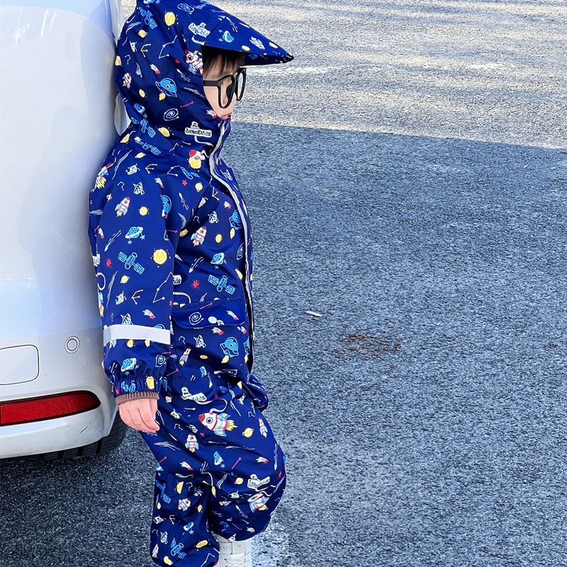 Cartoon Kids One Piece Rain Su - Kids Outdoor Jumpsuit review and price