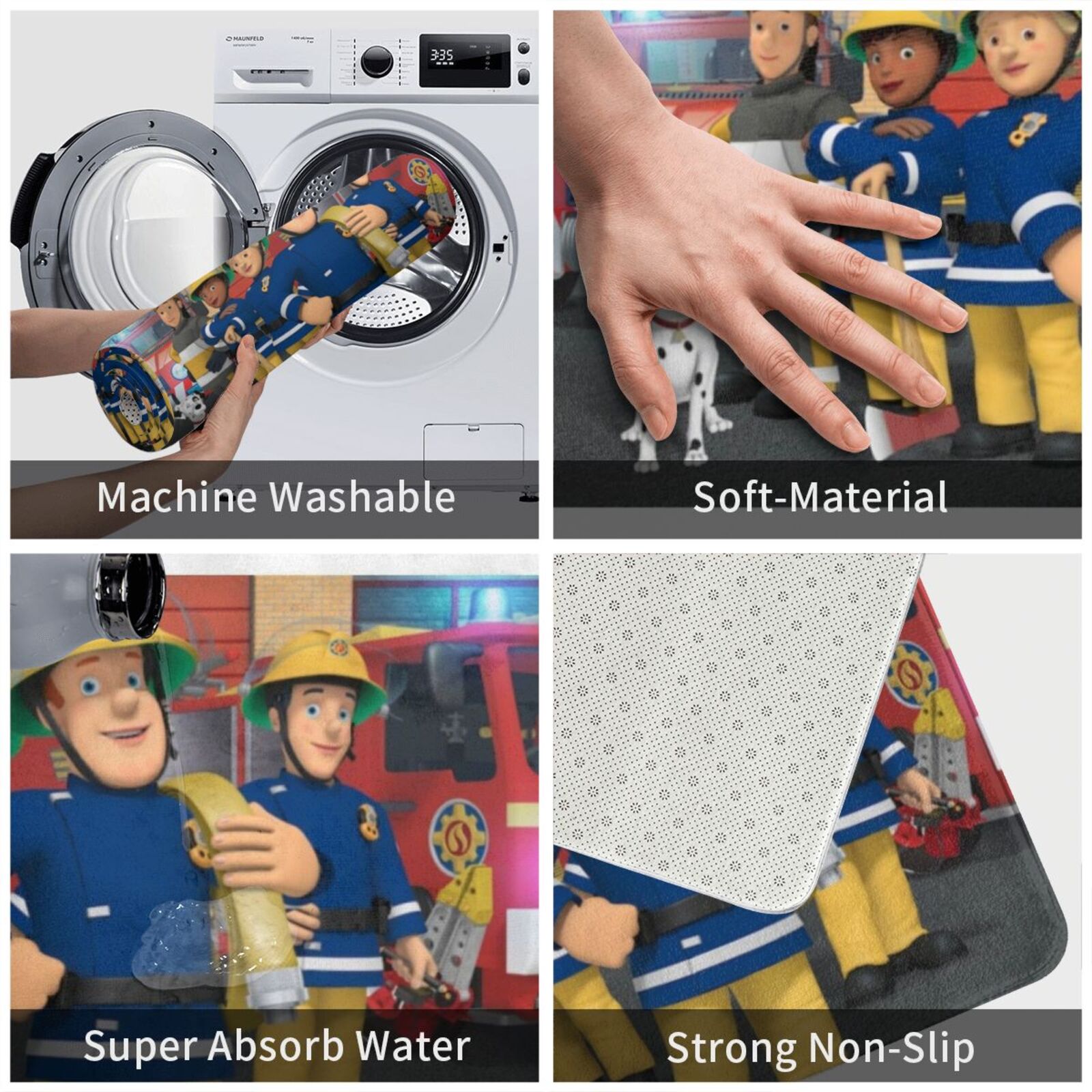 Fireman Sam Design Carpet Mat  - Kids Outdoor Floor Cushions review and price