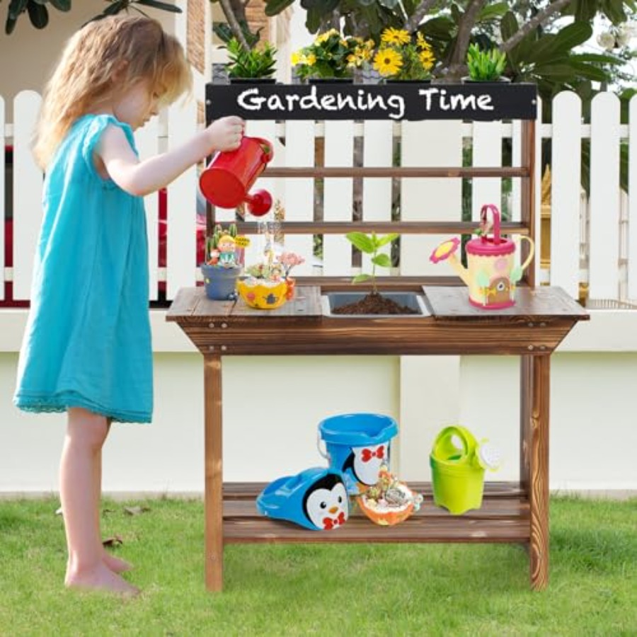 Outdoor kids potting bench for - Kids Outdoor Storage review and price