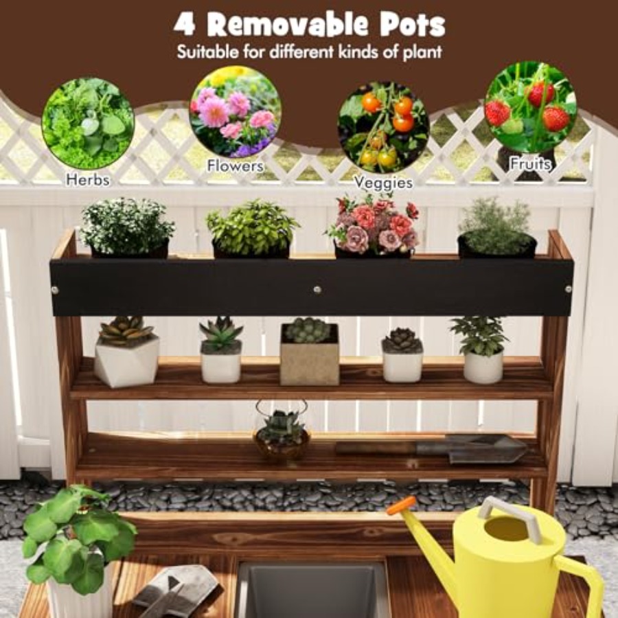 Outdoor kids potting bench for - Kids Outdoor Storage review and price