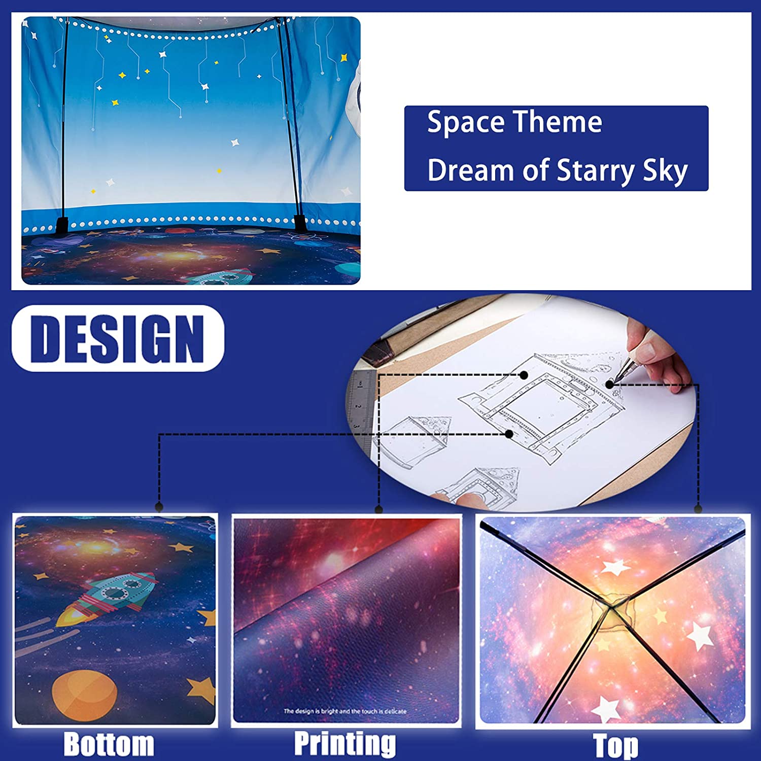 Rocket Ship Kids Tent Pop Up P - Kids Outdoor Tunnel review and price