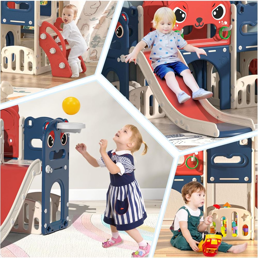 9 in 1 Toddler Slide Playset I - Kids Outdoor Climber review and price