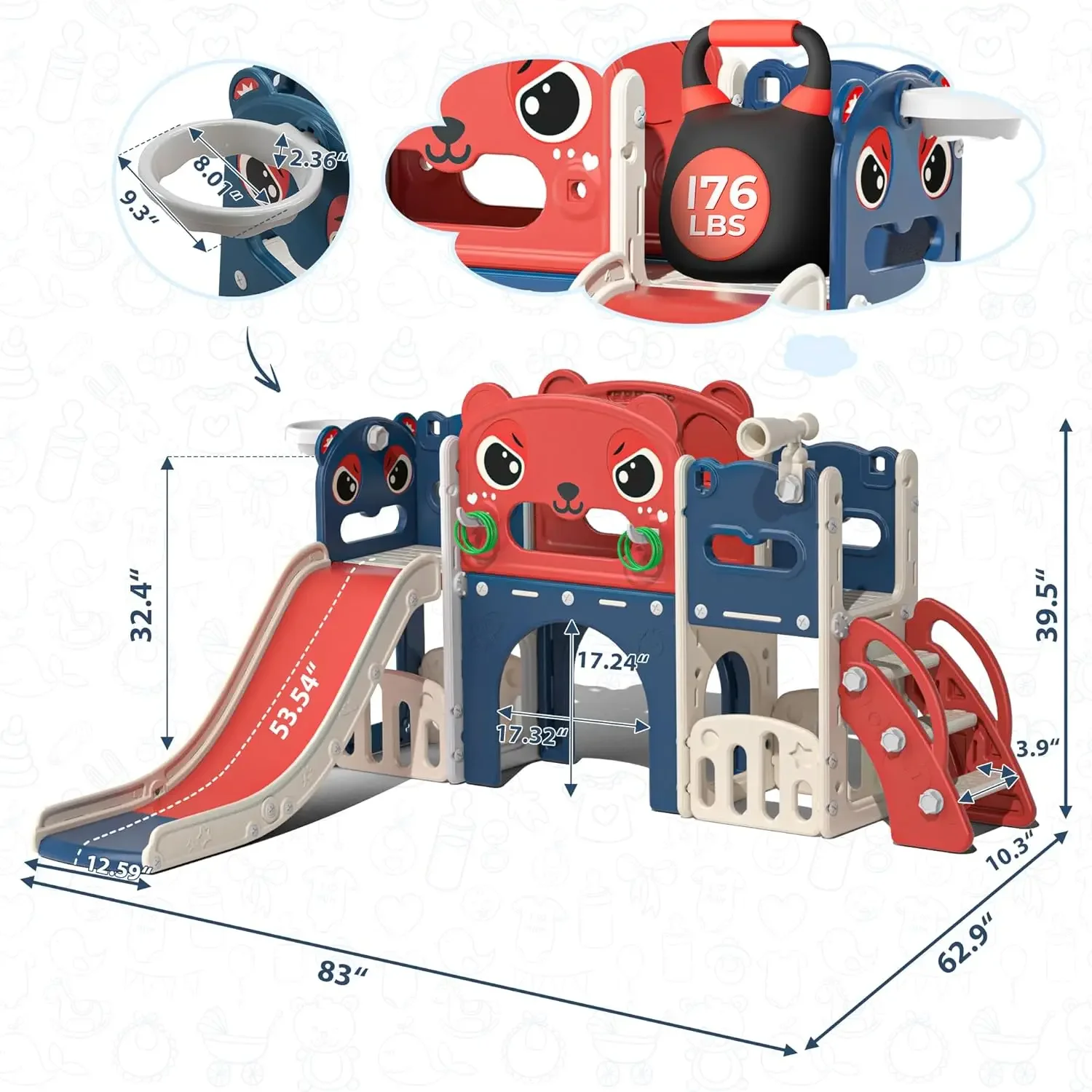 Sale:9 In 1 Toddler Slide Play - Kids Outdoor Climber review and price
