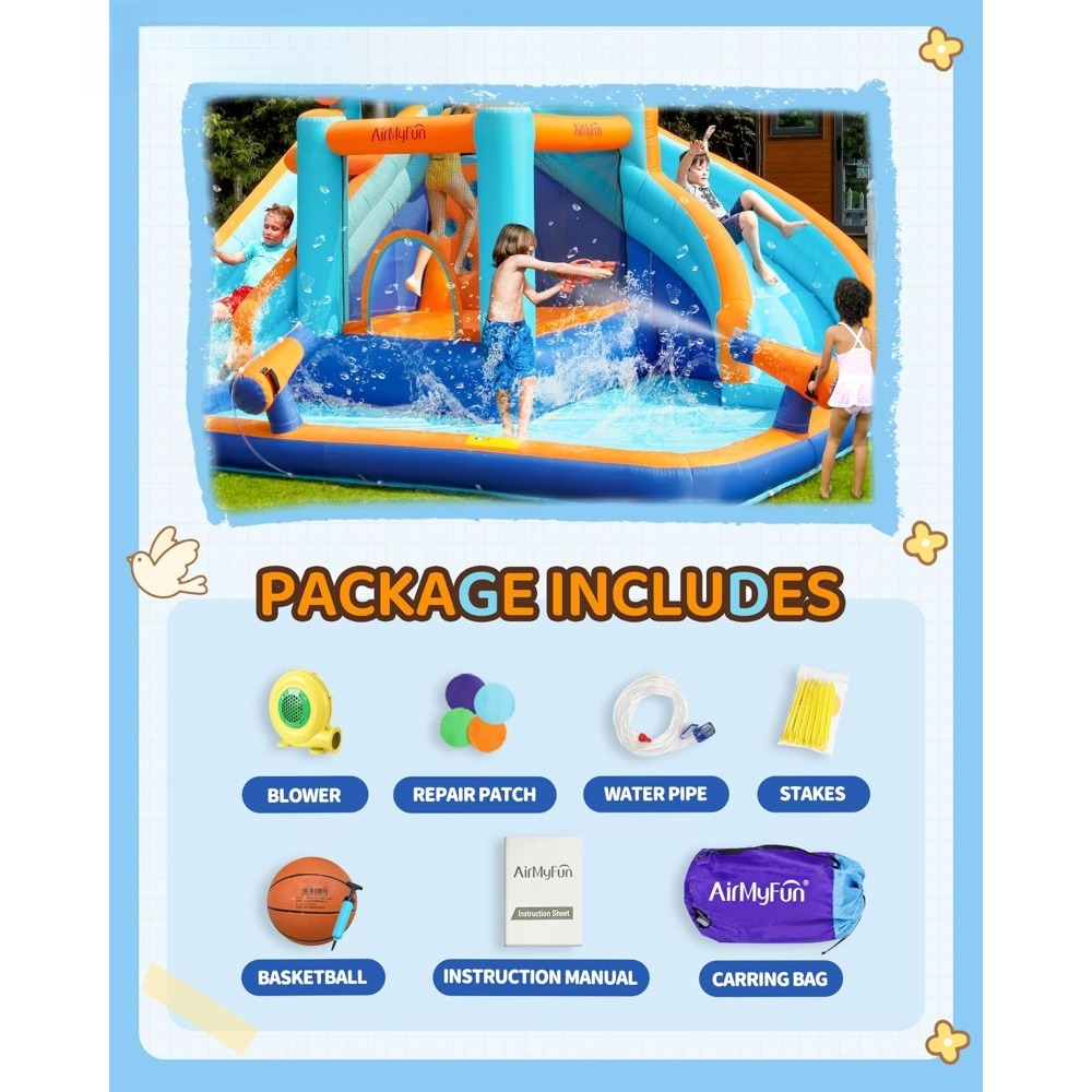 Large Water Slide Bounce House - Kids Outdoor Water Play review and price