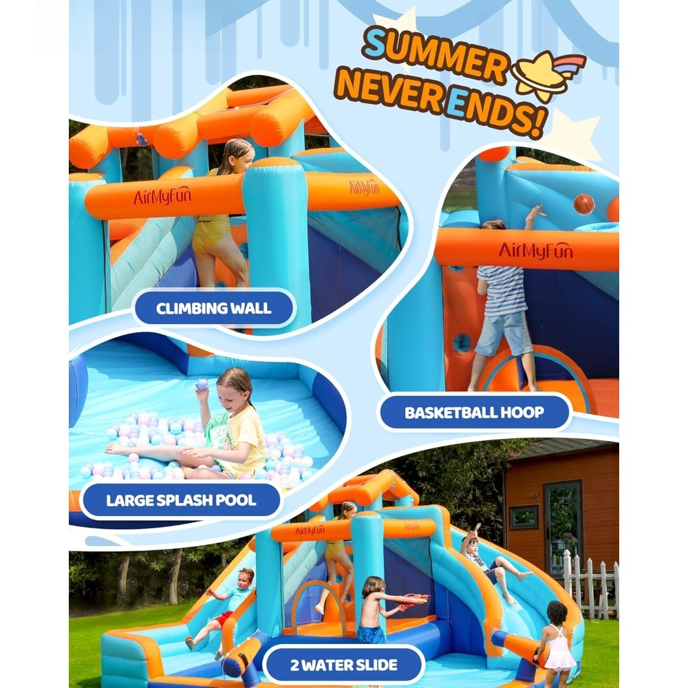 Large Water Slide Bounce House - Kids Outdoor Water Play review and price